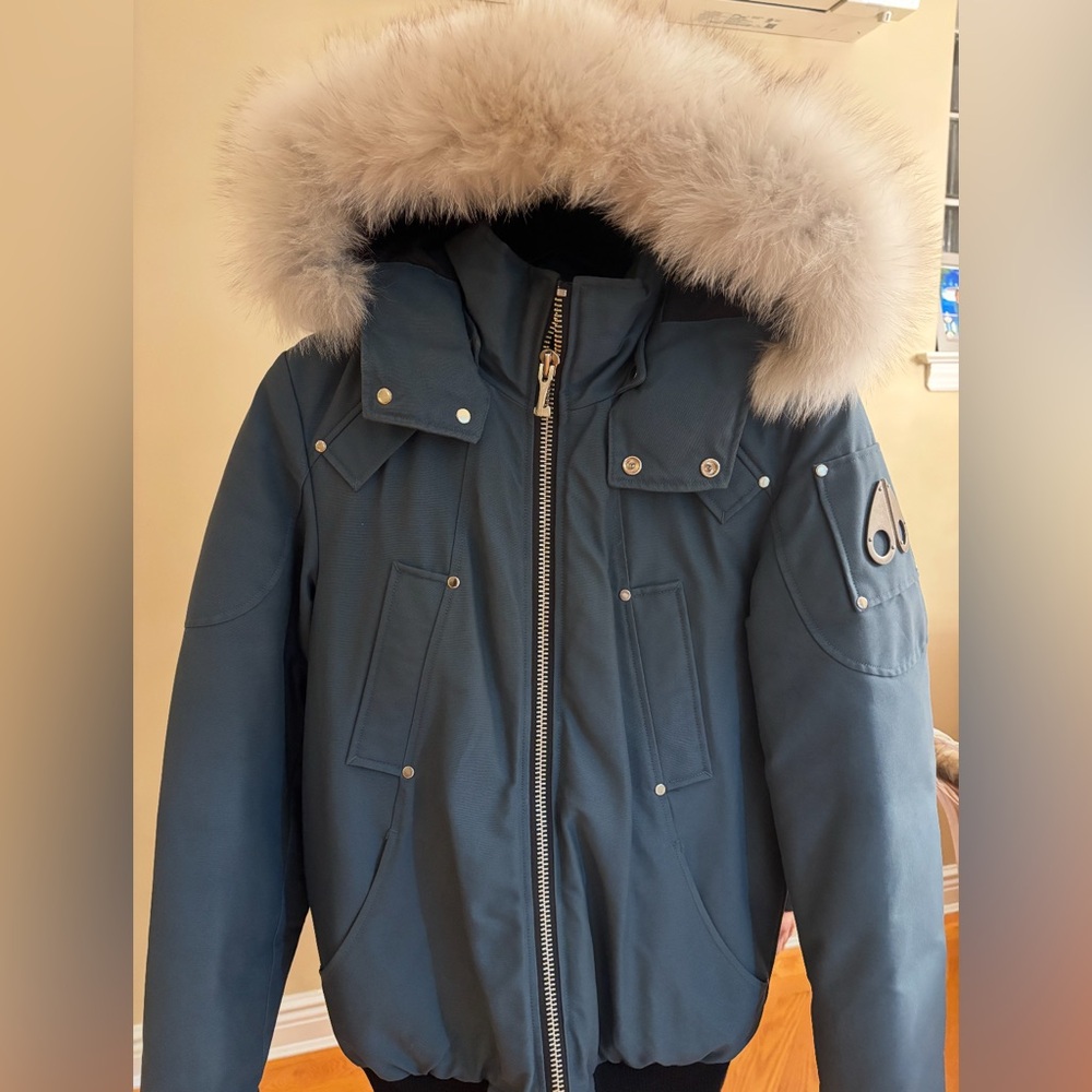 Navy blue moose knuckles